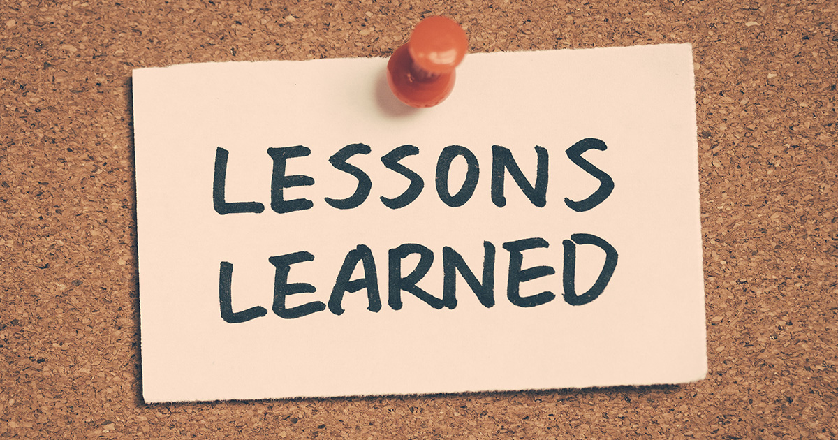 Lessons learned in school and life